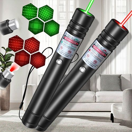 New Best-selling Pet Laser Toys with Red Light and Green Starry Sky Pattern Laser cat Interactive Laser Pen Teasing Pen Toys.
