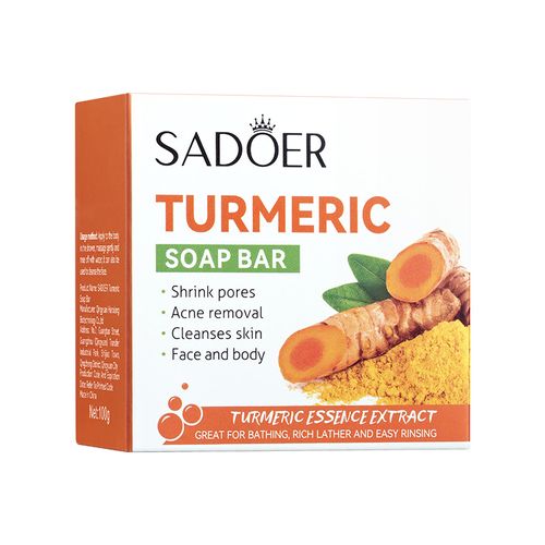 Buy 1 Get 1 Free Reduces Acne Fades Scars Smooth Cleansing Skin Brightening Soap for Dark Spots Natural Turmeric Handmade Soap Bar for Face Body