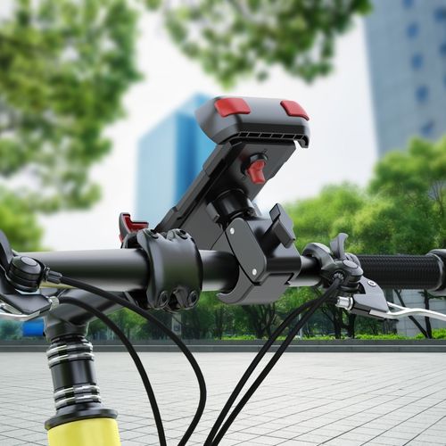 360 Degree Rotation Adjustable Waterproof Bicycle Motorcycle Phone Mount with Handlebar Fix Phone Holder Stand