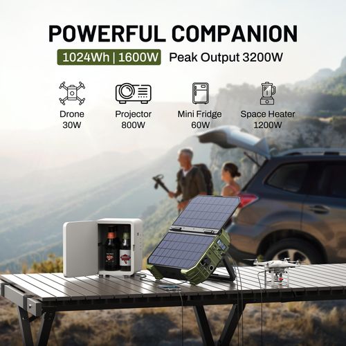 High-power 1000W Factory Direct Supply Portable Lithium Ion Solar Outdoor Emergency Mobile Pure Sine Wave Energy Storage Power