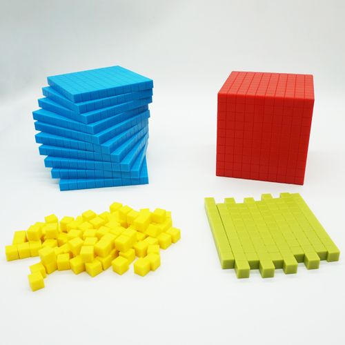 Paico Kids High Quality Eco-Friendly Plastic Base Ten Blocks Educational Teaching Tools for Math Toys Green Material