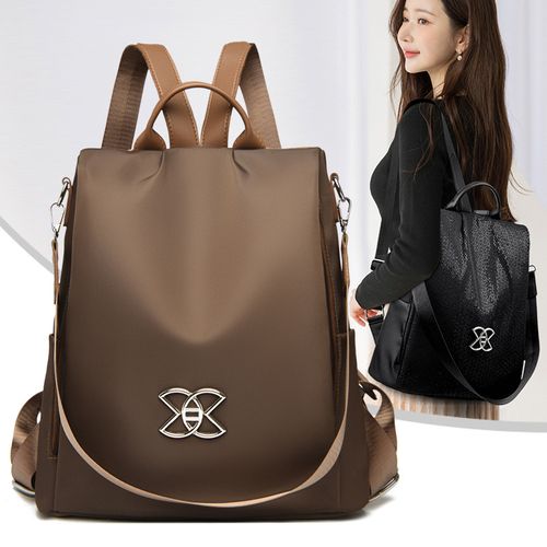 High-End Women's Travel Backpack New Fashionable Anti-Theft Lightweight Waterproof and Soft Nylon Lining Trendy School Bag