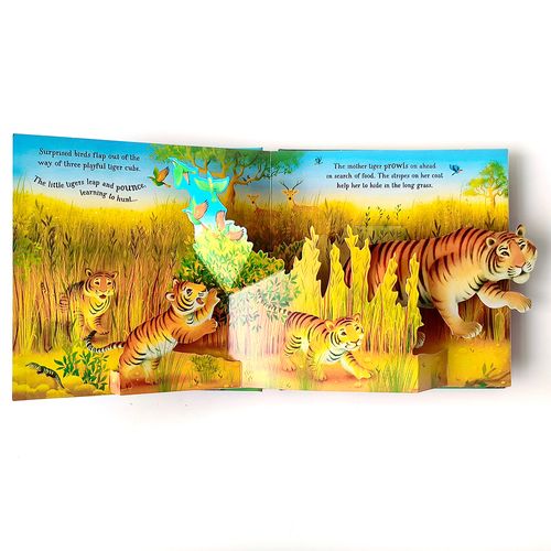 Eco- Friendly Pop up Book Printing Full Color Hardcover Board Book Safe Custom 3D Animal Book for Kids