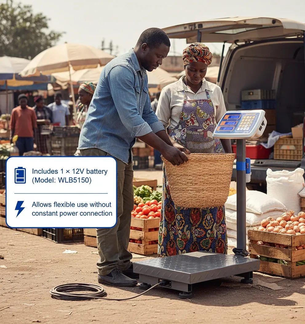 Electronic Digital Platform Scale 300KG LED Display High Precision Commercial Weighing Scale Ghana