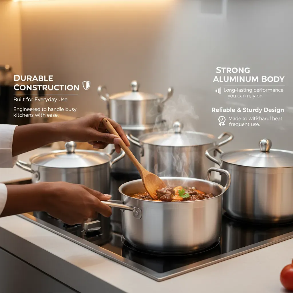 Premium 7-Piece Stainless Steel Pot Set – All Sizes You Need!