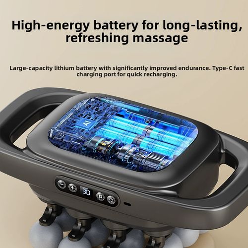8 Head Fascia Body Massage Gun Portable Percussion Therapy Fascial Gun for Waist Back Leg Deep Massage Whole Body