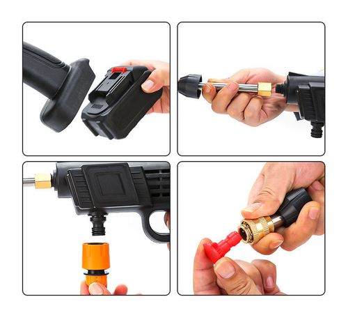 High Pressure 30Bar 2000W Cordless Car Washer Wireless Spray Water Wash Gun Cleaning Machine with 4000mAh Battery