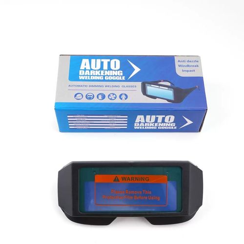 Solar Auto-Darkening Welding Glasses with Blue Glass Lens and Safety Eyewear