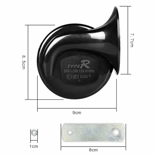 12V Car Motorcycle Snail Horn High Low Dual Tone Electric Horn Super Loud Warning Horn Replacement Parts
