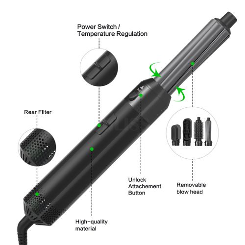5 in 1 Hair Dryer Complete Styler Hair Curler Straightener Tools