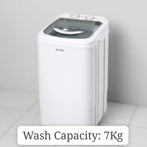 Decakila 7Kg Compact Single Tub Washing Machine – Efficient & Space-Saving for Small Homes