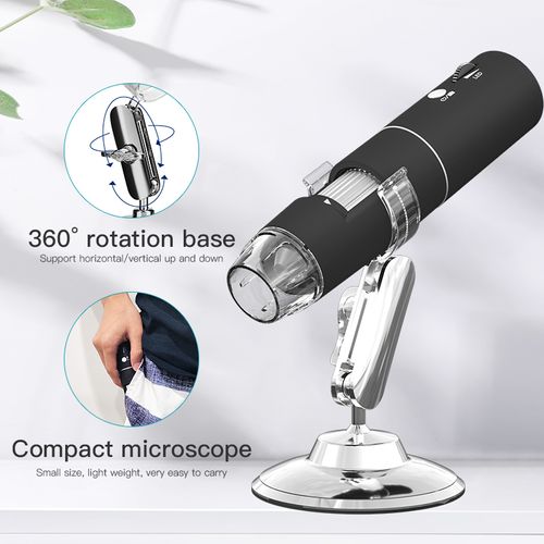 Portable Phone Digital Microscope 1000X Zoom Electron USB Microscope for Skin Examination Biological Observation