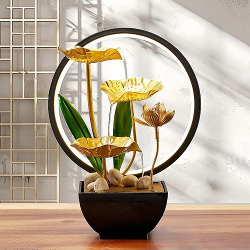 Feng Shui Desktop Water Fountain Good Luck Flow Ornament for Home Office