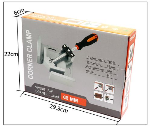 Single Handle 90 Degree Right Angle Clamp Flat Mouth Glass Clamping Tool Alloy Material Woodworking Fixture