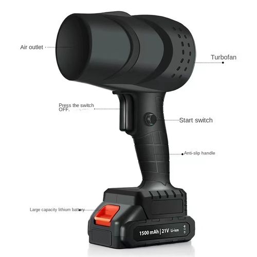 Lithium Battery Storm Industrial Dual-purpose High-power Hand-held Fan Blowing Suction Integrated Turbine air Duct Plastic