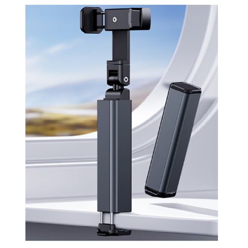Selfie Stick with 360 Rotate & Mobile Phone Holder Flexible Aluminum Airplane Foldable Handfree Flight for Travel