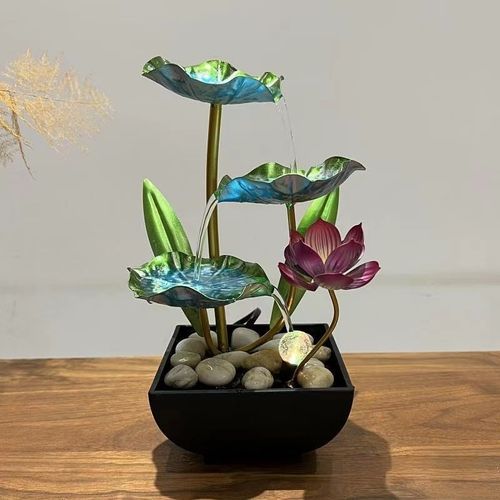 Feng Shui Desktop Water Fountain Good Luck Flow Ornament for Home Office