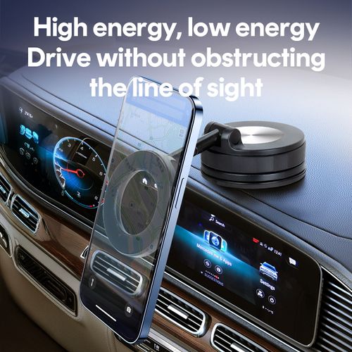 Folding Portable Phone Stand Holder Upgraded Vacuum Magnetic Base 360 Degree Rotating Adjustable for Car
