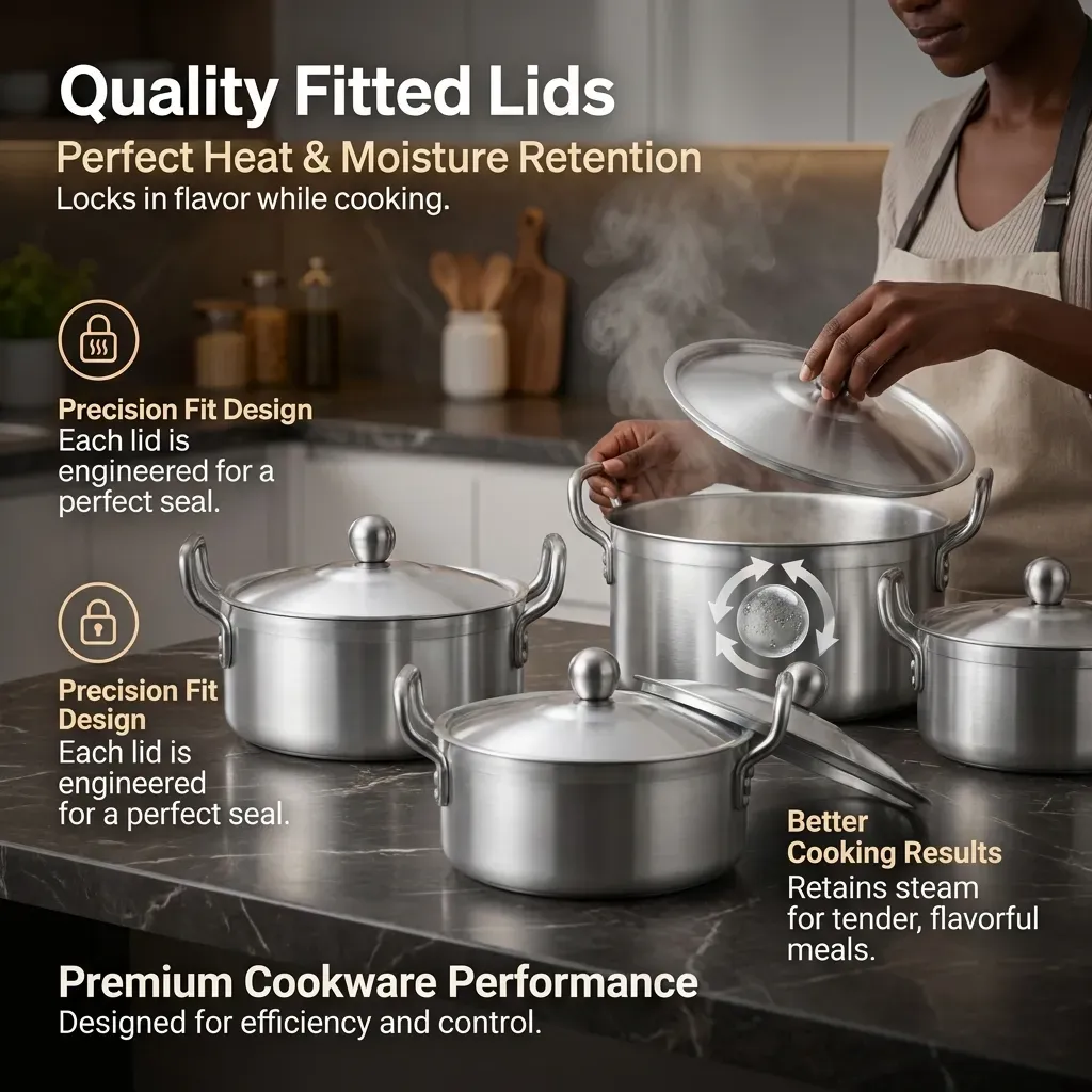 Premium 7-Piece Stainless Steel Pot Set – All Sizes You Need!