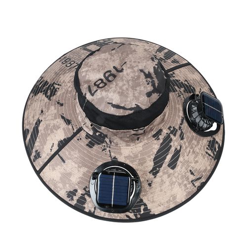 New Style Popular Cooling UV Protection Summer Outdoor Work Sun Protection Hat Solar Fan Hat With Two Solar Fans
