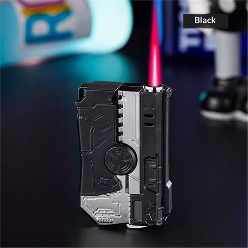 Multifunctional 5-in-1 Stackable Decompression Gyro Lighter Windproof Refillable Butane Fuel Personalized Gift