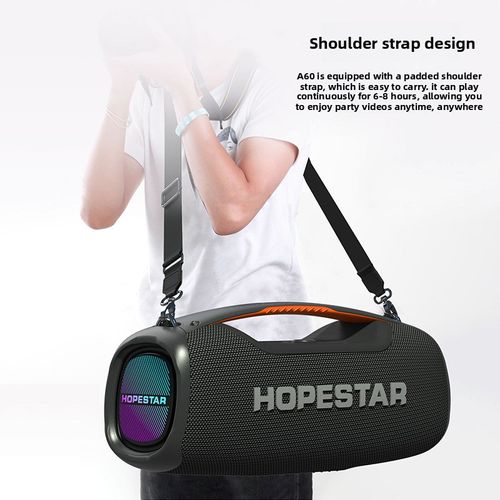 HopeStar Blue Tooth Outdoor Horn 100W Vibration Rechargeable Portable Partybox Dual Woofer Speaker A60