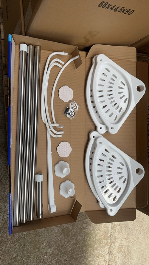 Hot Selling Wall Mounted Display 2.6m Wholesale Bathroom Shower Shelves Purposed Storage Rack Metal Corner Layer Shelf