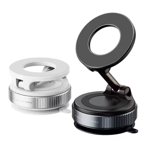 K007 Household Universal Folding Zinc Alloy Bracket Suction Cup Vacuum Magnet Car Phone Bracket Stand Holder