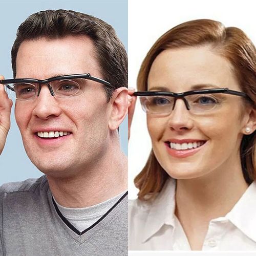 Adjustable Rotating Glasses for Presbyopia, Changing Focal Length Easily with a Smooth Twist for Myopia and Hyperopia.