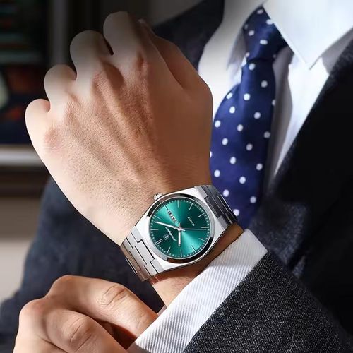 Business Men Watches Top Waterproof Stainless Steel Quartz Wrist Watch Silver Luminous Dial Relojes Hombre Mens Dress Watch