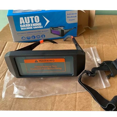 Solar Auto-Darkening Welding Glasses with Blue Glass Lens and Safety Eyewear