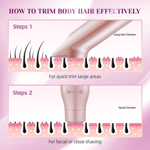 Electric Trimmer for Women Three Shaver for Facial Bikini Body Hair Removal Portable Mini Bikini Shaver for Household Use