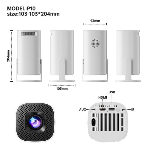 P30 MAX 4K Supported Android 11 WIFI Gaming Projector 2G Built-in HIFI Stereo Speakers-Portable Pocketable Home Theater