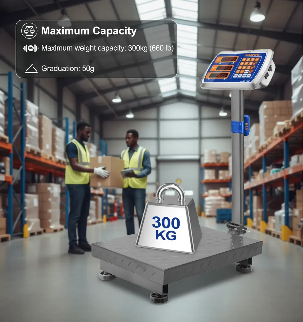 Electronic Digital Platform Scale 300KG LED Display High Precision Commercial Weighing Scale Ghana
