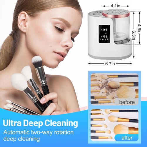 Hot Sales 3-in-1 Rechargeable Portable Quick Dry Automatic Electronic Ultrasonic Makeup Brush Cleaner and Dryer Machine
