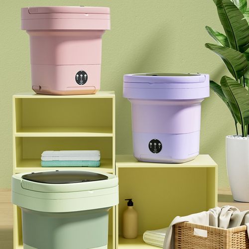 Fully-automatic Electric Underwear Socks Mini Foldable Tub Laundry Washer Portable Front Folding Washing Machine