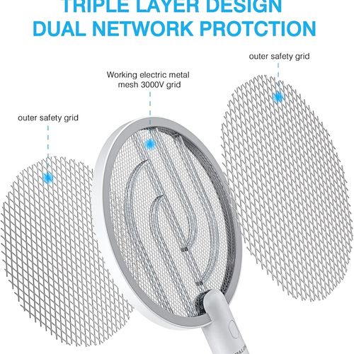 USB Electric Mosquito Swatter-Color Box Packaging Convenient Charging for Indoor Use Effective Against Flies & Mosquitoes