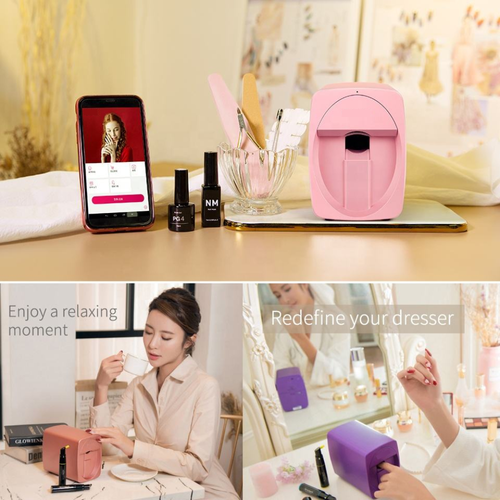 3D Mini Nail Printer Machine With Cartridge Home and Salon Mobile Nail Art Machine