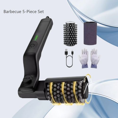 Electric BBQ Brush with Steel Wire and PP Plastic Handle for Cleaning BBQ Grills Heavy Grease Eco-Friendly