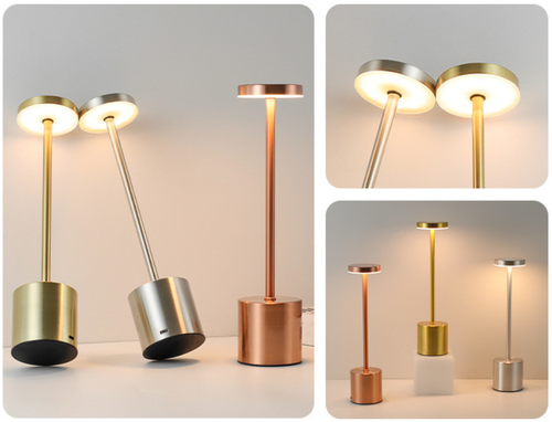 High Quality of the Touch Led Charging Portable Metal LED Cordless Lamp Stepless Dimming Rechargeable Touch Control.