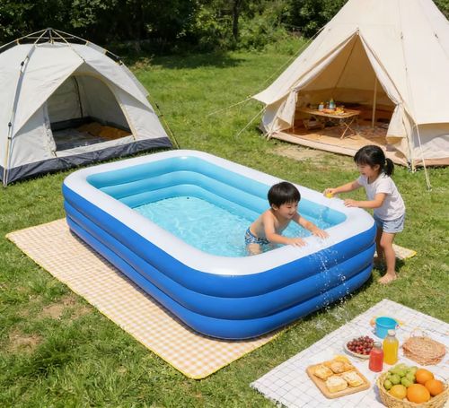 Kids Inflatable Swimming Pool 🏊 Summer Fun + Free Electric Air Pump
