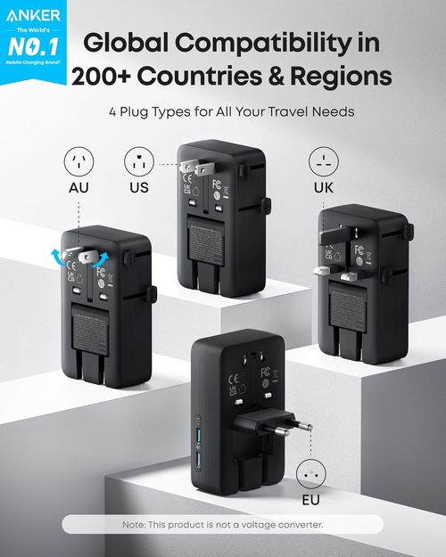 Anker 5-Port Universal Travel Adapter | 20W Fast Charging 🌍
