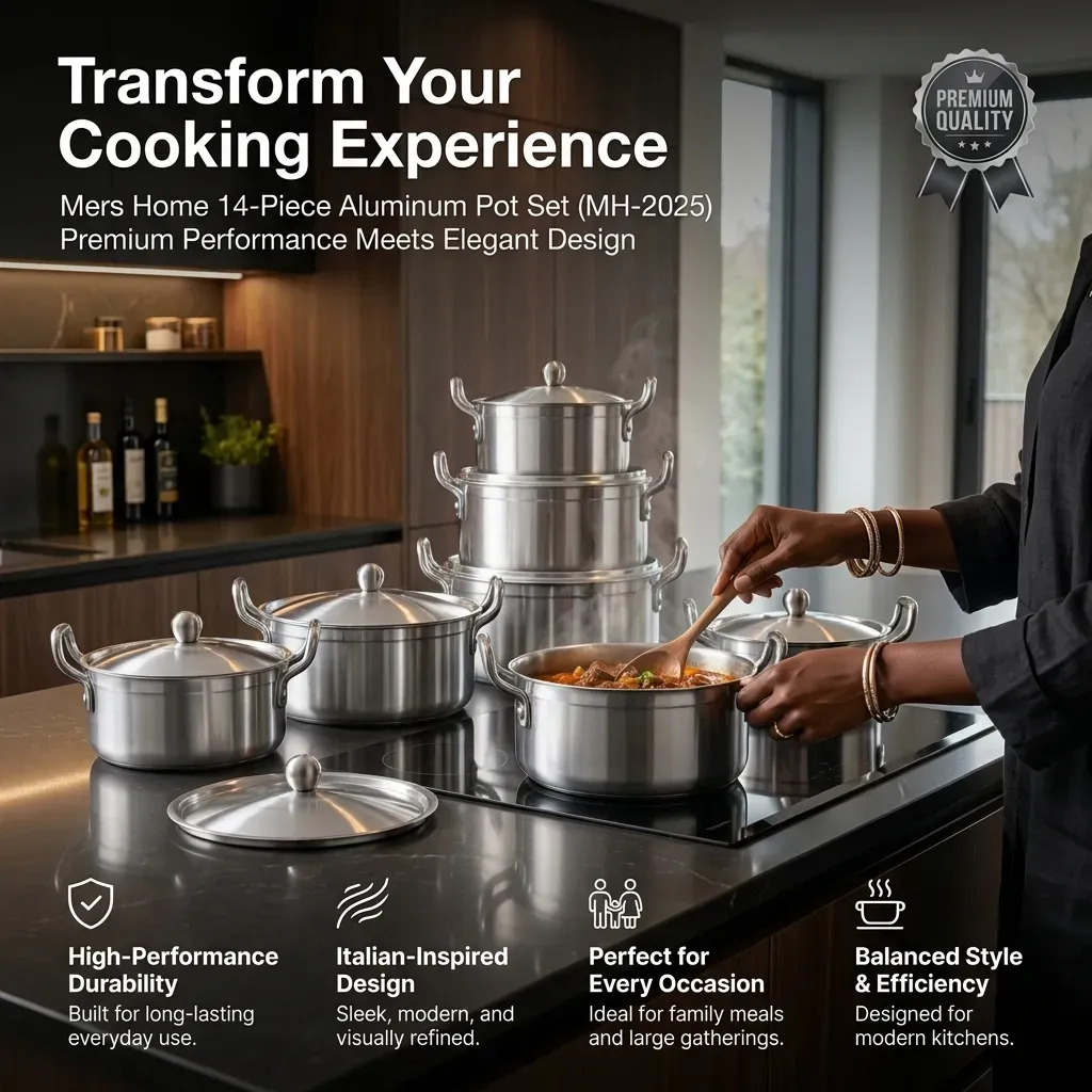 Premium 7-Piece Stainless Steel Pot Set – All Sizes You Need!