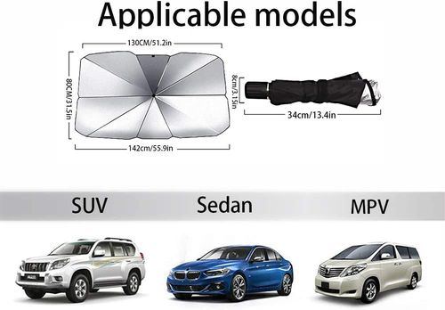 Block Heat Sun UV Car Sun Shade for Windshield Foldable Umbrella