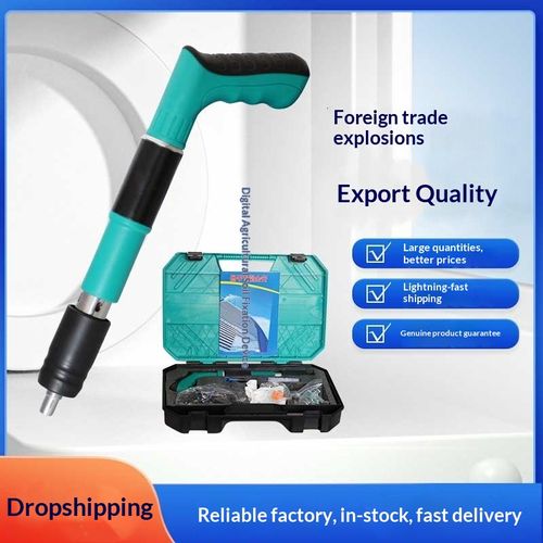 Manual Concrete Steel Nail Gun Kit + Free 200 Special Steel Nails