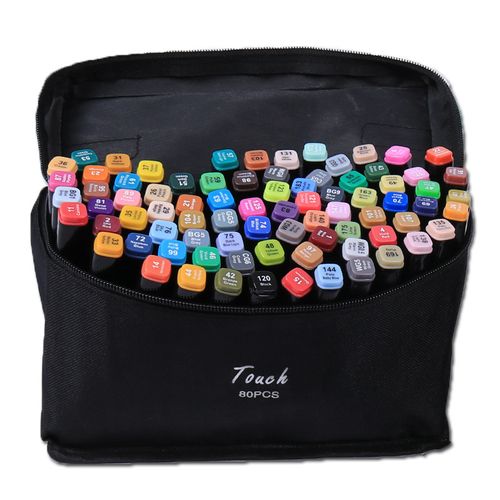 80 Colors Alcohol Based Markers Dual Tip Permanent Artist Sketch Marker Set