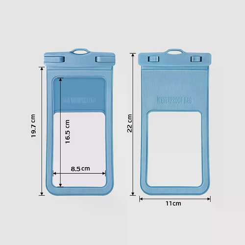 Transparent Waterproof Phone Pouch Luminous Touchscreen Dry Bag with Seal Lock for Swimming Diving Hot Spring Rafting Phone Case