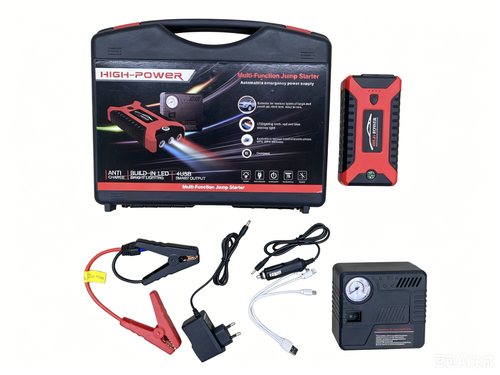 2026 Hot Sale 12V 400A 8000mAh 2-in-1 Car Jump Starter & Portable Air Compressor, Emergency Battery Booster Power Bank for Vehicle
