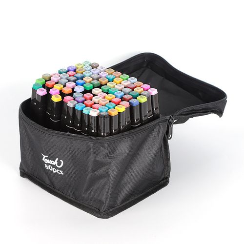 80 Colors Alcohol Based Markers Dual Tip Permanent Artist Sketch Marker Set