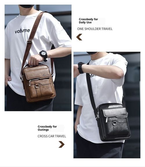 New Arrivals Men's Multi-Functional Business Shoulder Bag Crossbody Bag Oxford Texture Lightweight Carryall for Business Use